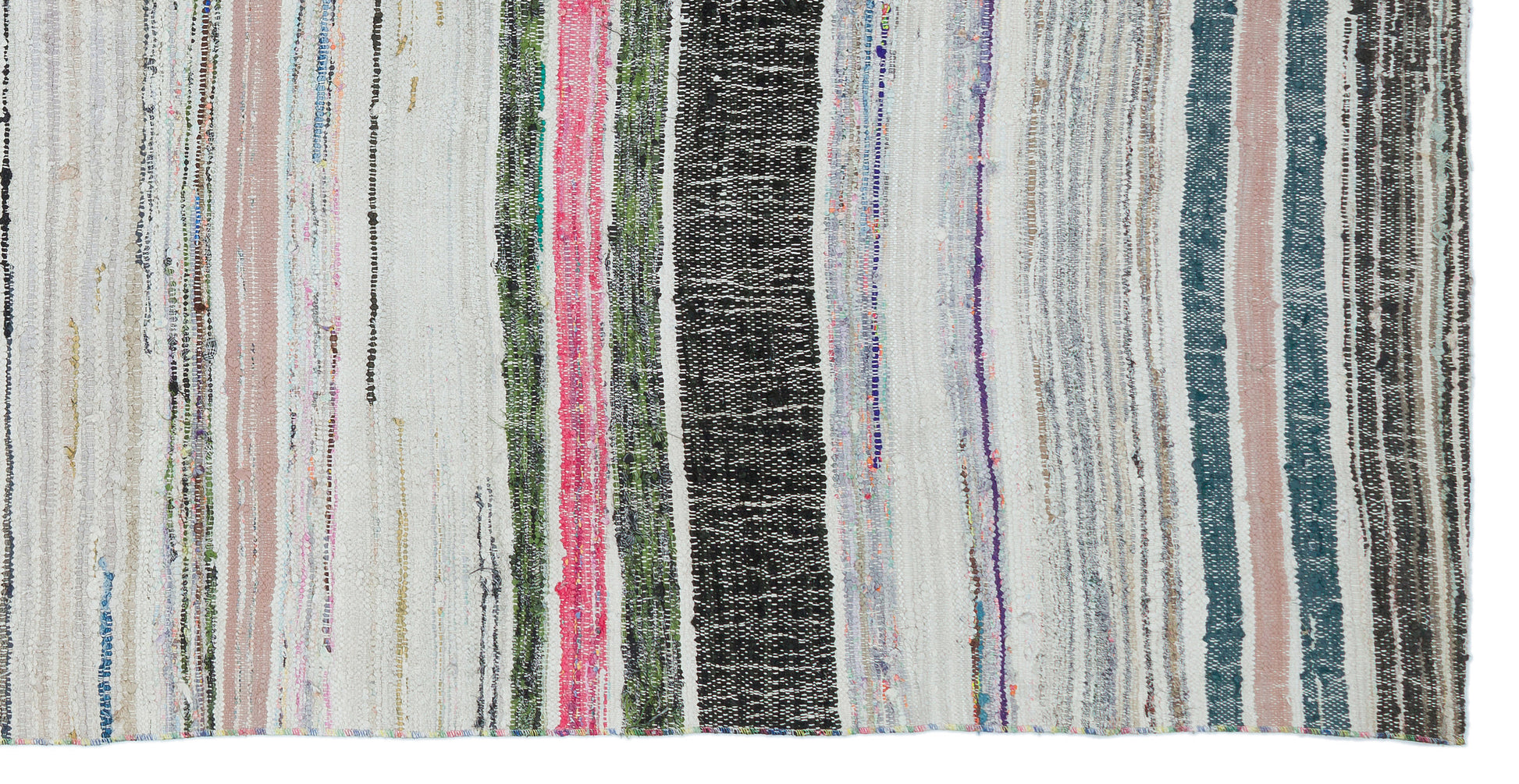 Girit Bej Çizgili Yün El Dokuma Halısı 148 x 294 Apex Unique