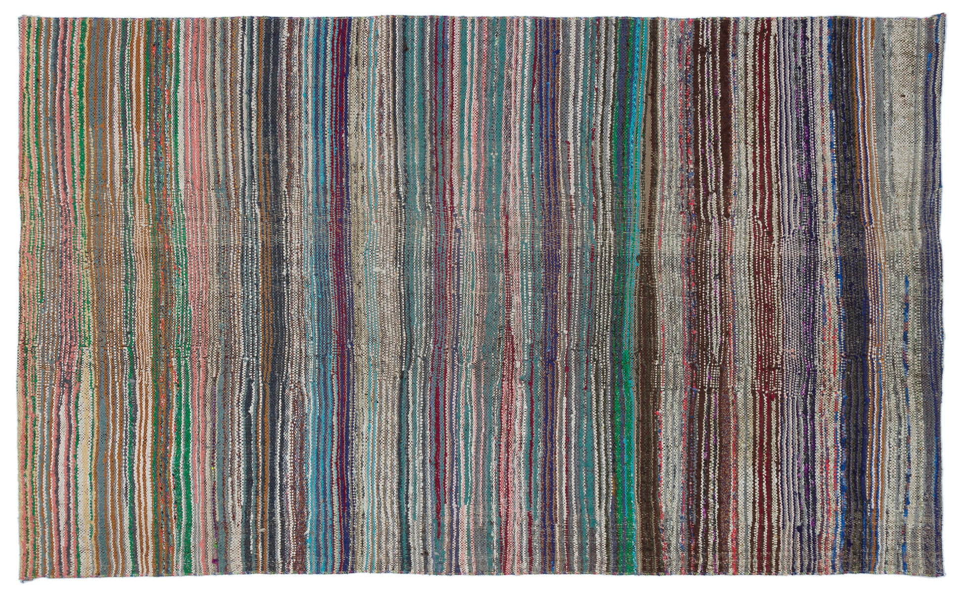 Girit Bej Çizgili Yün El Dokuma Halısı 151 x 247 Apex Unique