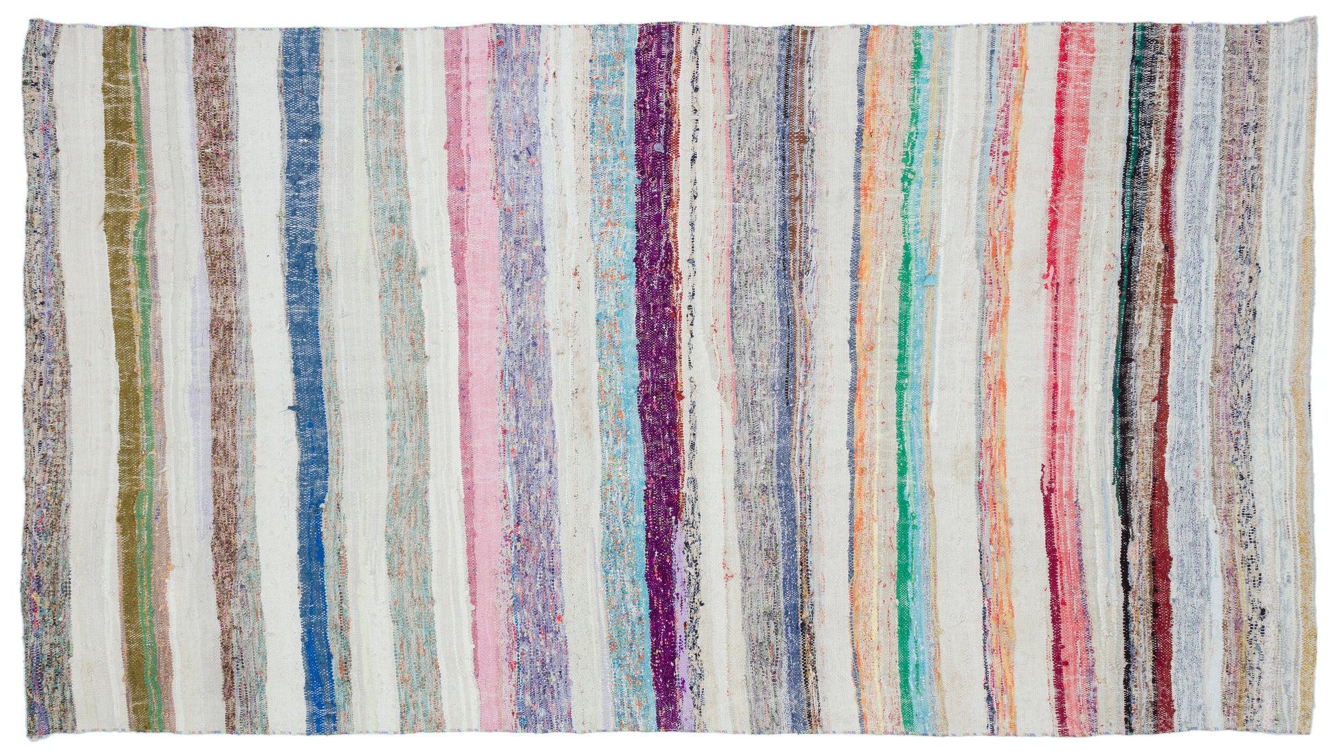 Girit Bej Çizgili Yün El Dokuma Halısı 160 x 286 Apex Unique