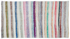 Girit Bej Çizgili Yün El Dokuma Halısı 160 x 286 Apex Unique