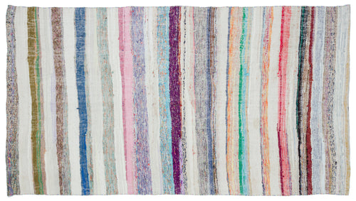 Girit Bej Çizgili Yün El Dokuma Halısı 160 x 286 Apex Unique