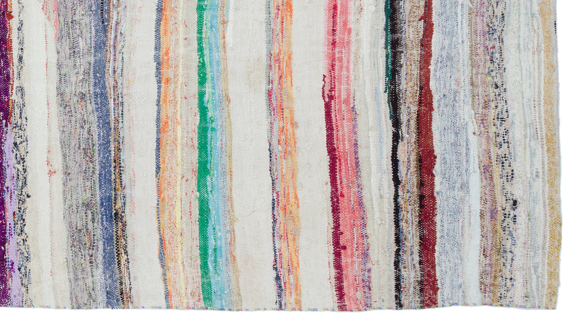 Girit Bej Çizgili Yün El Dokuma Halısı 160 x 286 Apex Unique