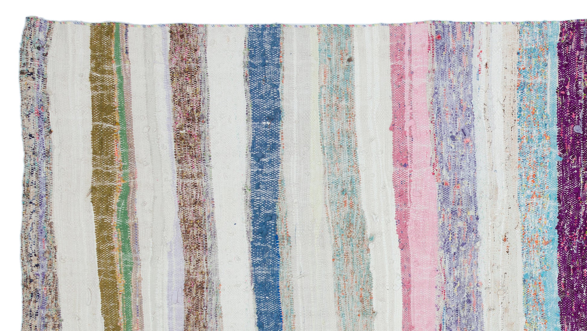 Girit Bej Çizgili Yün El Dokuma Halısı 160 x 286 Apex Unique