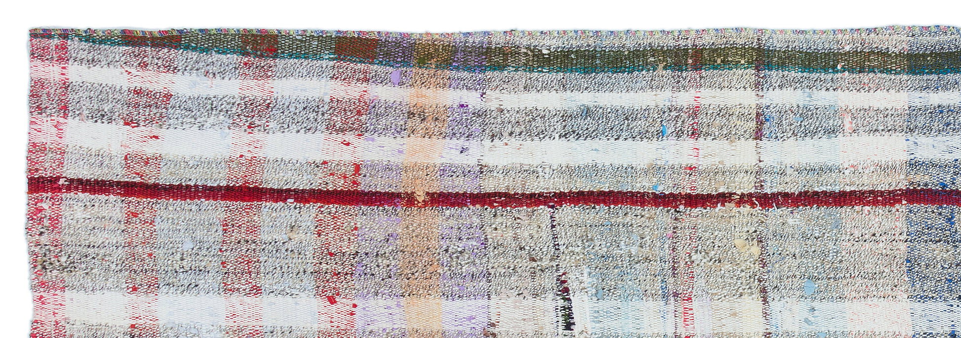 Girit Bej Çizgili Yün El Dokuma Halısı 077 x 232 Apex Unique