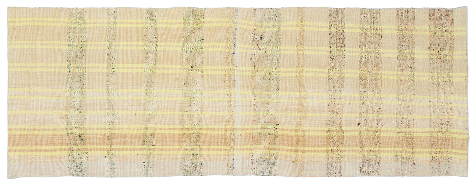 Girit Bej Çizgili Yün El Dokuma Halısı 081 x 220 Apex Unique