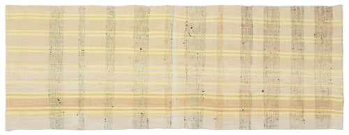 Girit Bej Çizgili Yün El Dokuma Halısı 081 x 220 Apex Unique