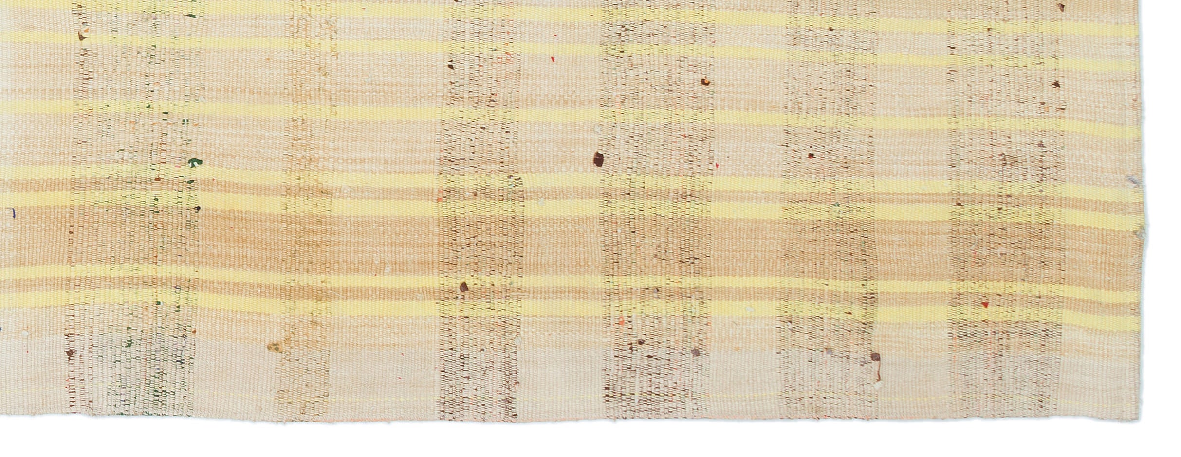 Girit Bej Çizgili Yün El Dokuma Halısı 081 x 220 Apex Unique