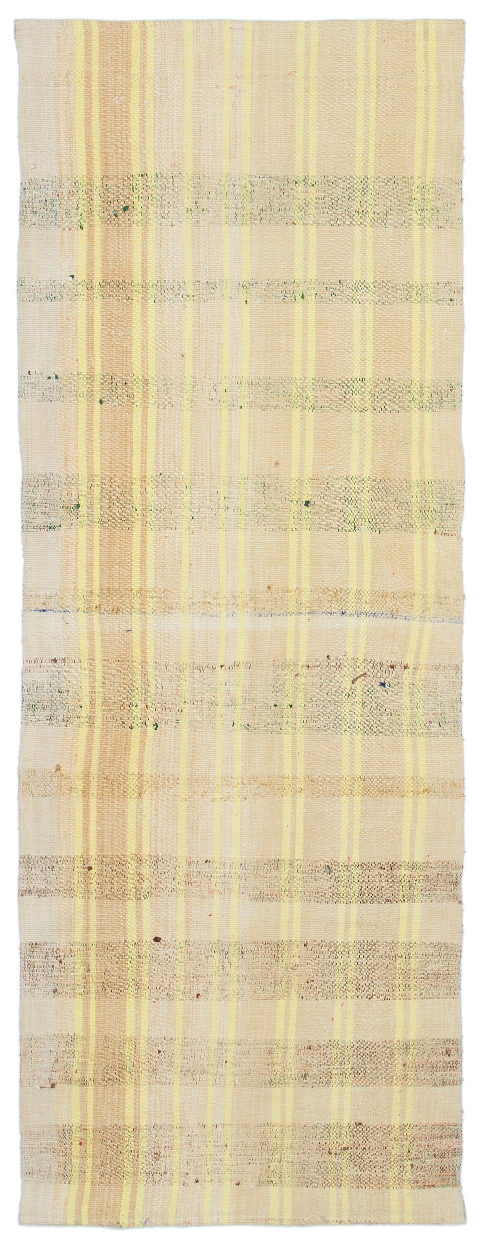 Girit Bej Çizgili Yün El Dokuma Halısı 081 x 220 Apex Unique