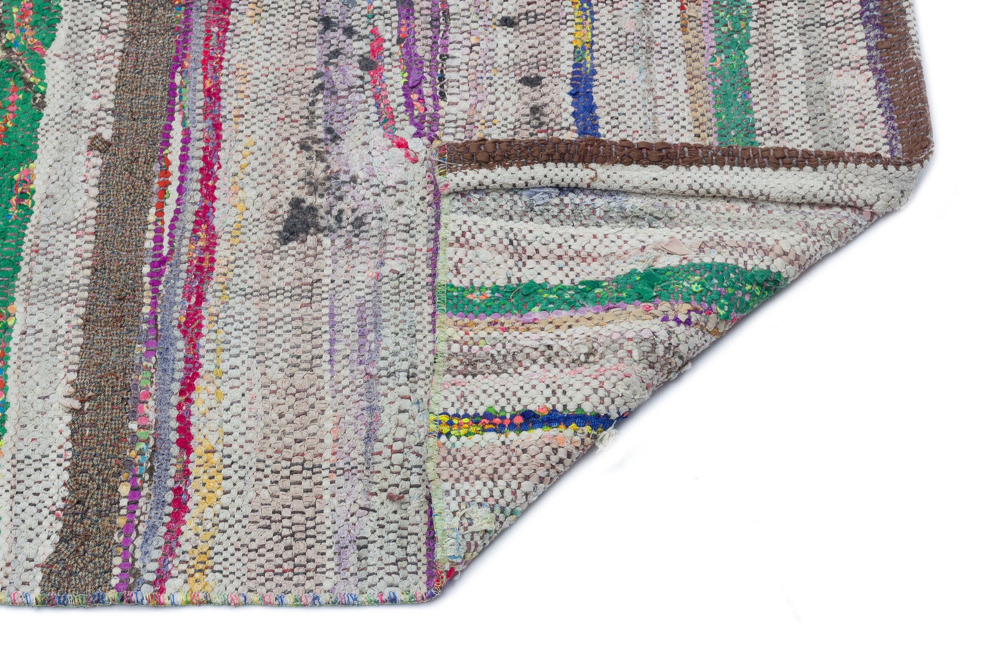 Girit Bej Çizgili Yün El Dokuma Halısı 150 x 292 Apex Unique