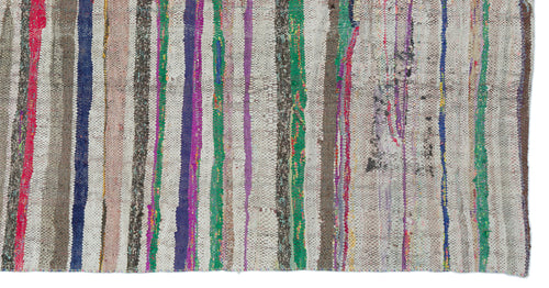 Girit Bej Çizgili Yün El Dokuma Halısı 150 x 292 Apex Unique