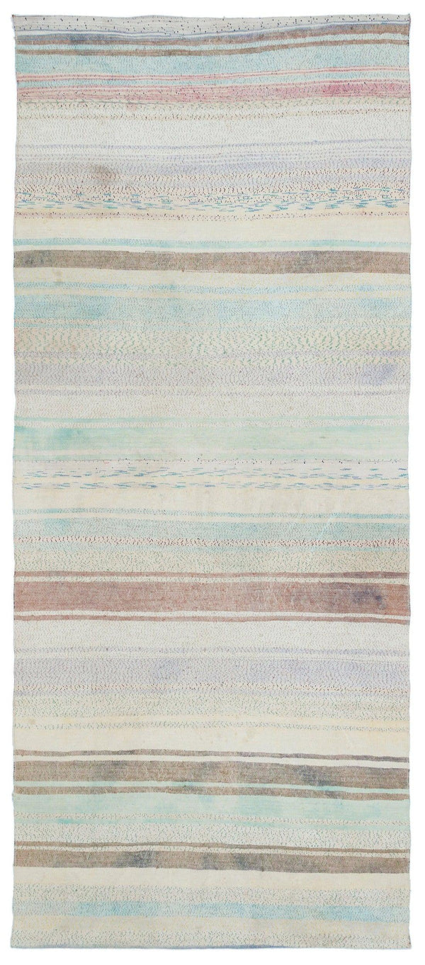 Bej Anadolu Bohem Modern Yün Halı 125x300 - Özel Seri