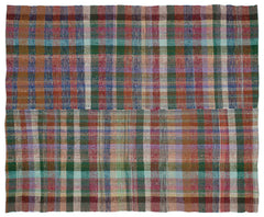 Girit Bej Çizgili Yün El Dokuma Halısı 237 x 282 Apex Unique