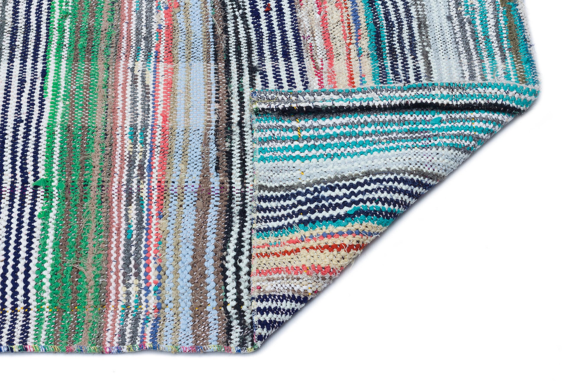 Girit Bej Çizgili Yün El Dokuma Halısı 128 x 335 Apex Unique