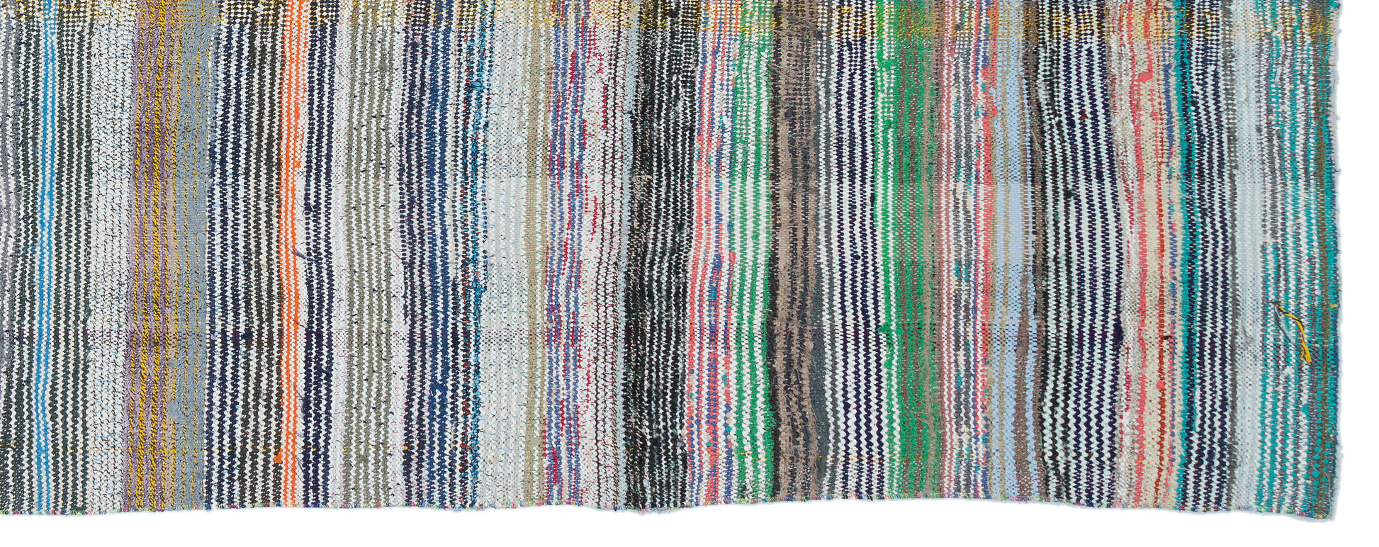 Girit Bej Çizgili Yün El Dokuma Halısı 128 x 335 Apex Unique