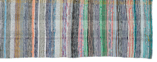 Girit Bej Çizgili Yün El Dokuma Halısı 128 x 335 Apex Unique