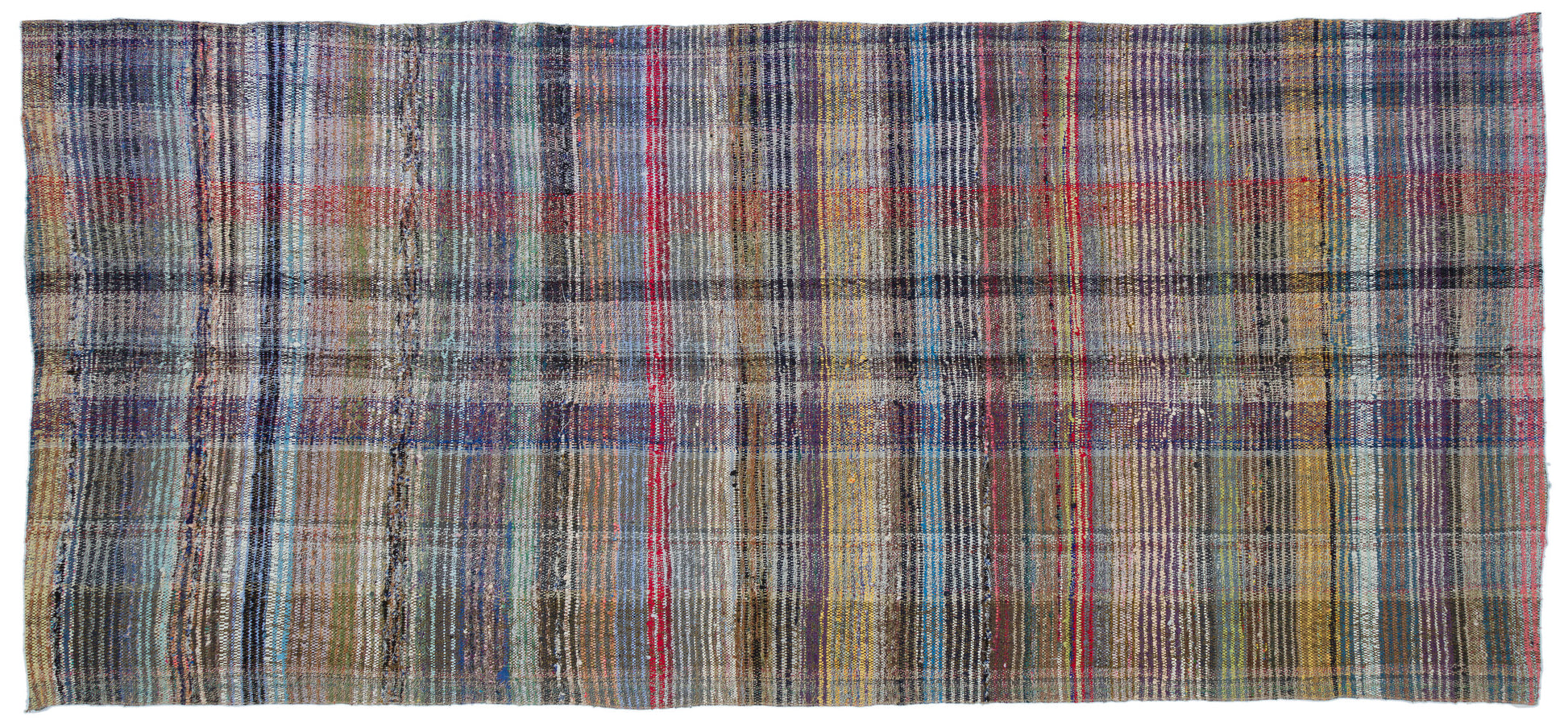 Girit Bej Çizgili Yün El Dokuma Halısı 155 x 340 Apex Unique