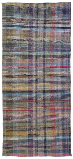 Girit Bej Çizgili Yün El Dokuma Halısı 155 x 340 Apex Unique