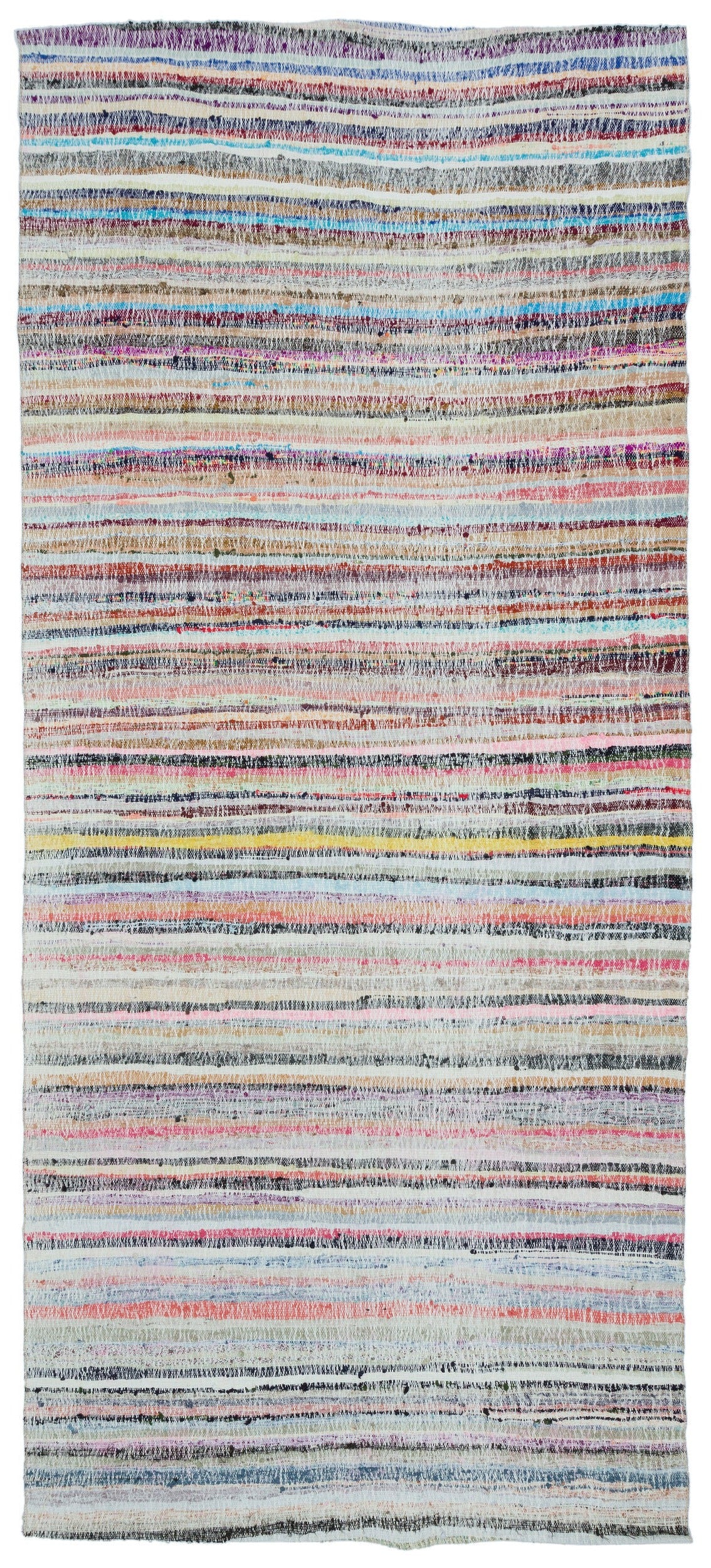 Girit Bej Çizgili Yün El Dokuma Halısı 180 x 417 Apex Unique