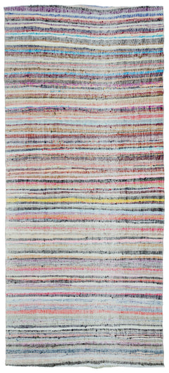 Girit Bej Çizgili Yün El Dokuma Halısı 180 x 417 Apex Unique