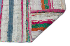 Girit Bej Çizgili Yün El Dokuma Halısı 172 x 398 Apex Unique