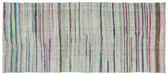 Girit Bej Çizgili Yün El Dokuma Halısı 172 x 398 Apex Unique