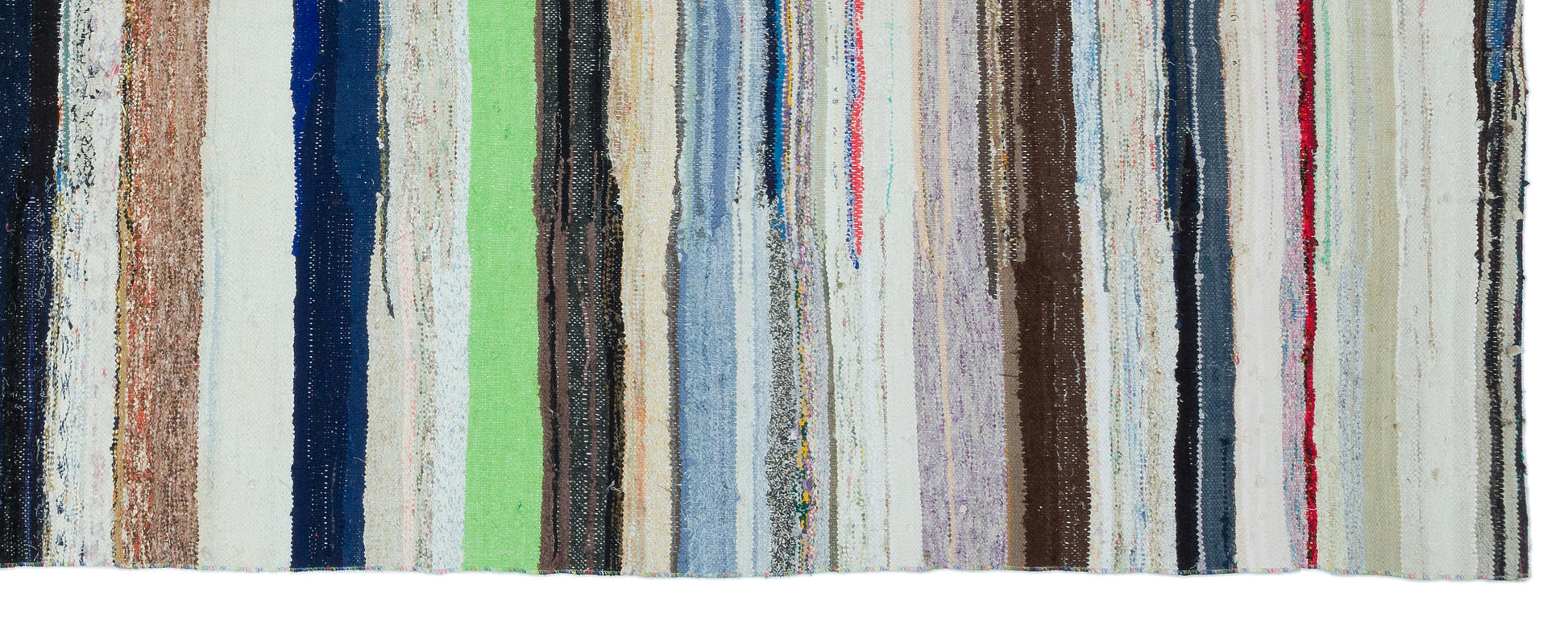 Girit Bej Çizgili Yün El Dokuma Halısı 164 x 435 Apex Unique