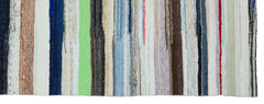 Girit Bej Çizgili Yün El Dokuma Halısı 164 x 435 Apex Unique