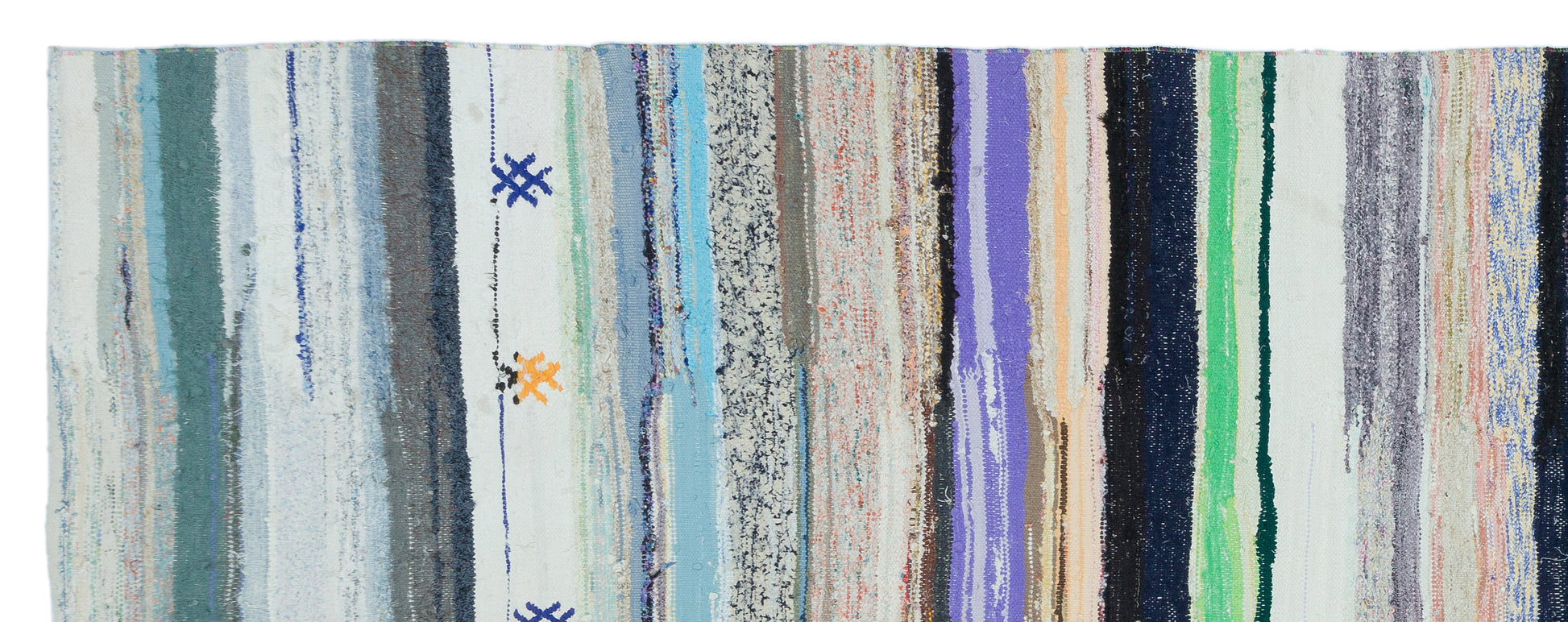 Girit Bej Çizgili Yün El Dokuma Halısı 164 x 435 Apex Unique