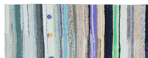 Girit Bej Çizgili Yün El Dokuma Halısı 164 x 435 Apex Unique