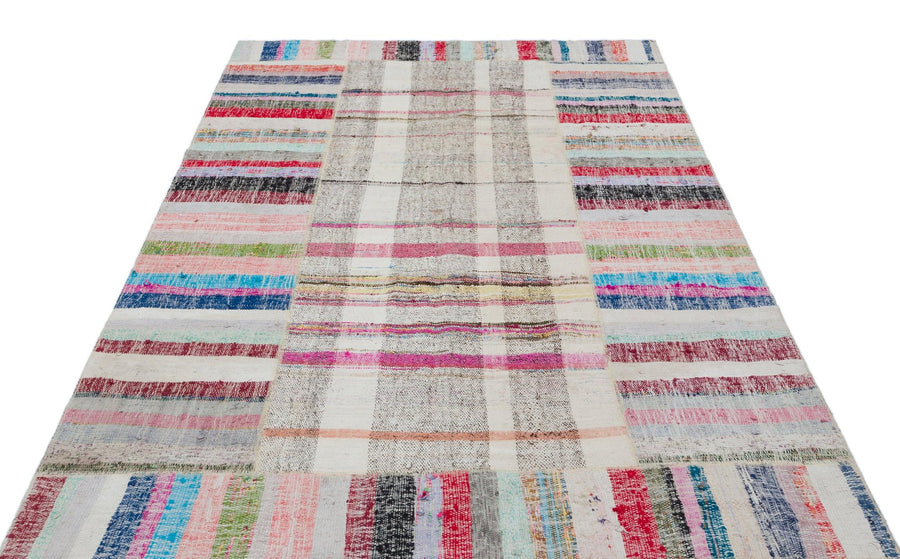 Bej Bohem Modern Yün Halı 161x232