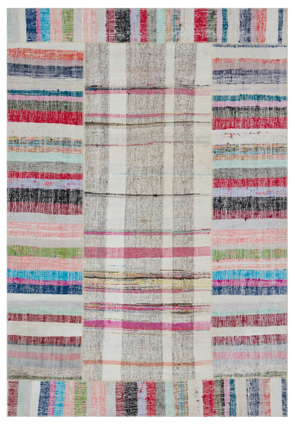 Bej Bohem Modern Yün Halı 161x232