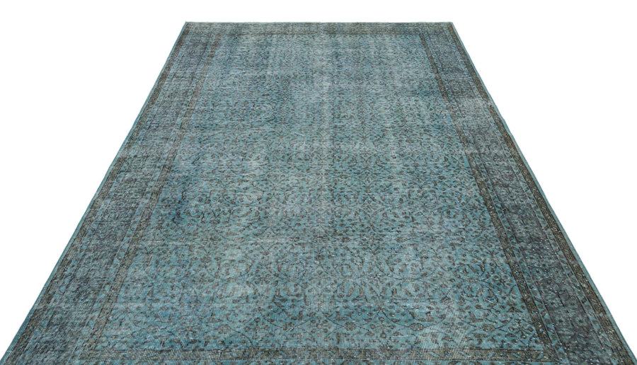 Yeşil Eskitme Klasik Yün Halı 191x296