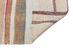 Girit Bej Çizgili Yün El Dokuma Halısı 123 x 408 Apex Unique