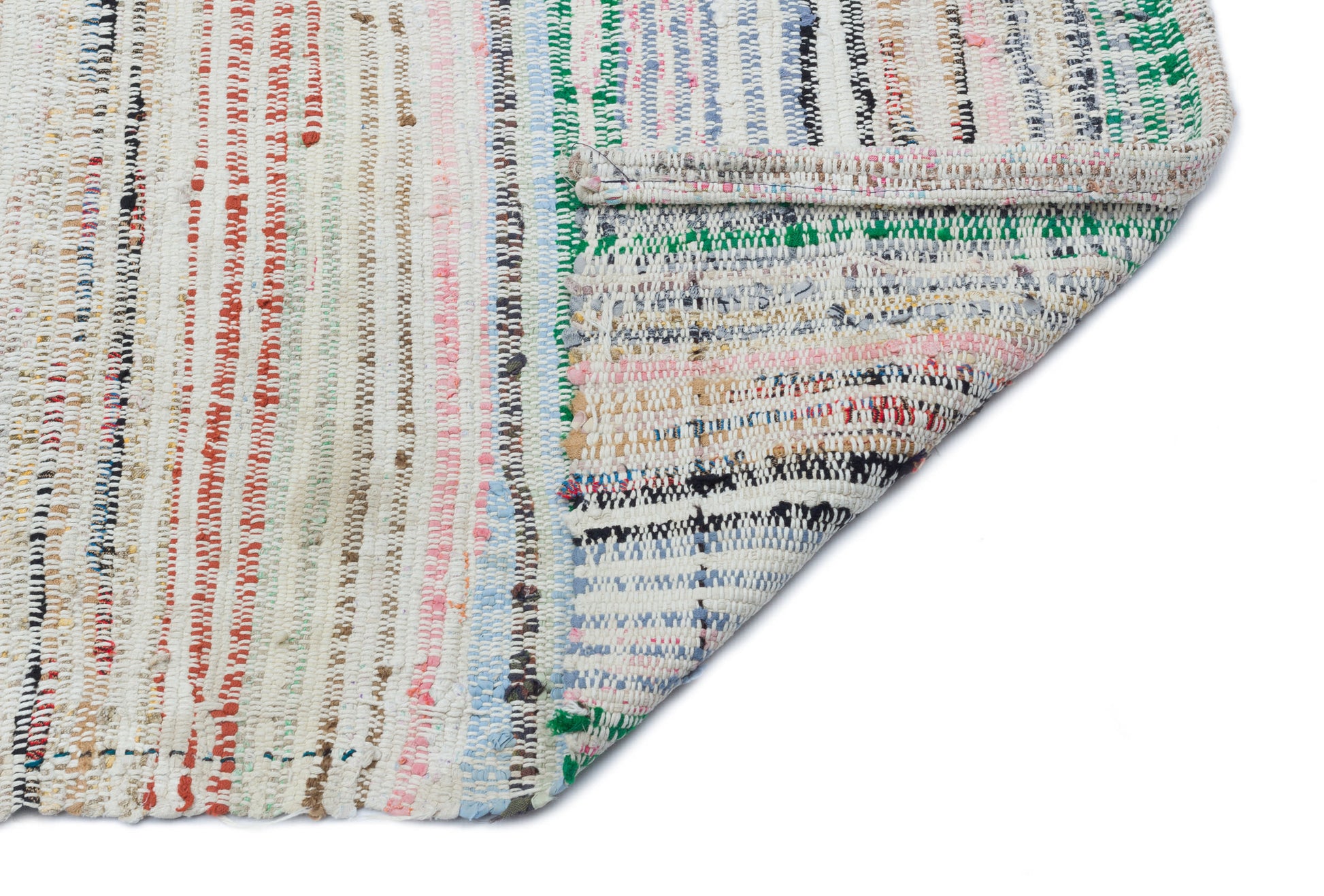 Girit Bej Çizgili Yün El Dokuma Halısı 142 x 270 Apex Unique