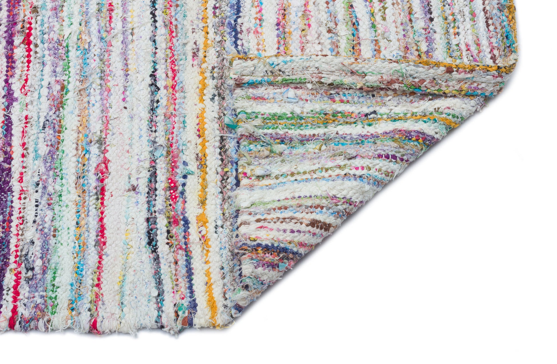 Girit Bej Çizgili Yün El Dokuma Halısı 192 x 243 Apex Unique