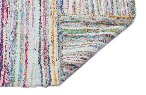 Girit Bej Çizgili Yün El Dokuma Halısı 192 x 243 Apex Unique