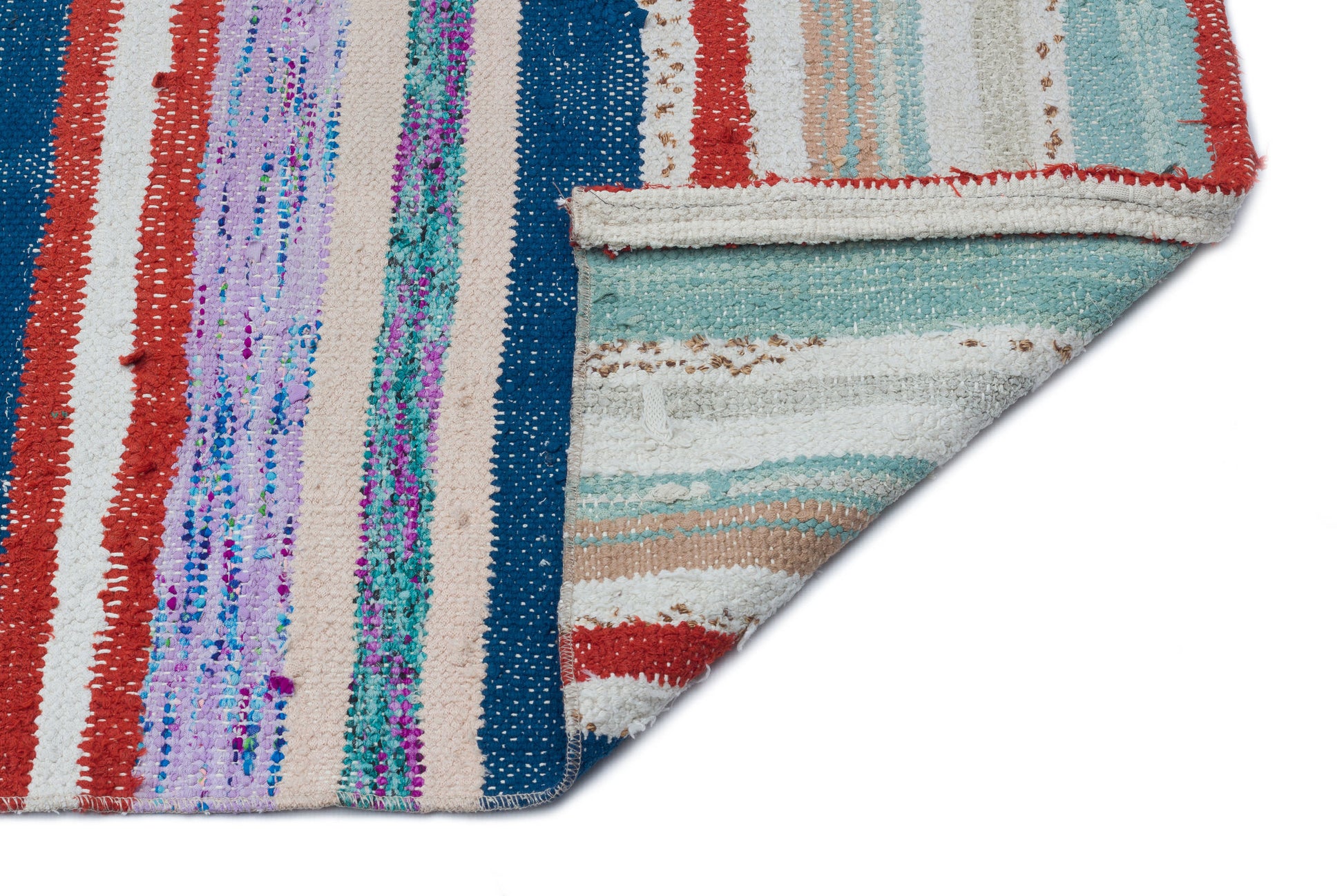 Girit Bej Çizgili Yün El Dokuma Halısı 135 x 305 Apex Unique