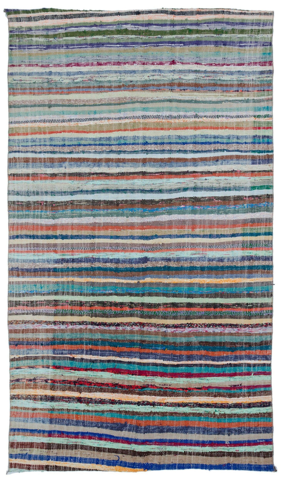 Bunter handgewebter Kelim Teppich mit Streifen 150x257 cm – im Flur