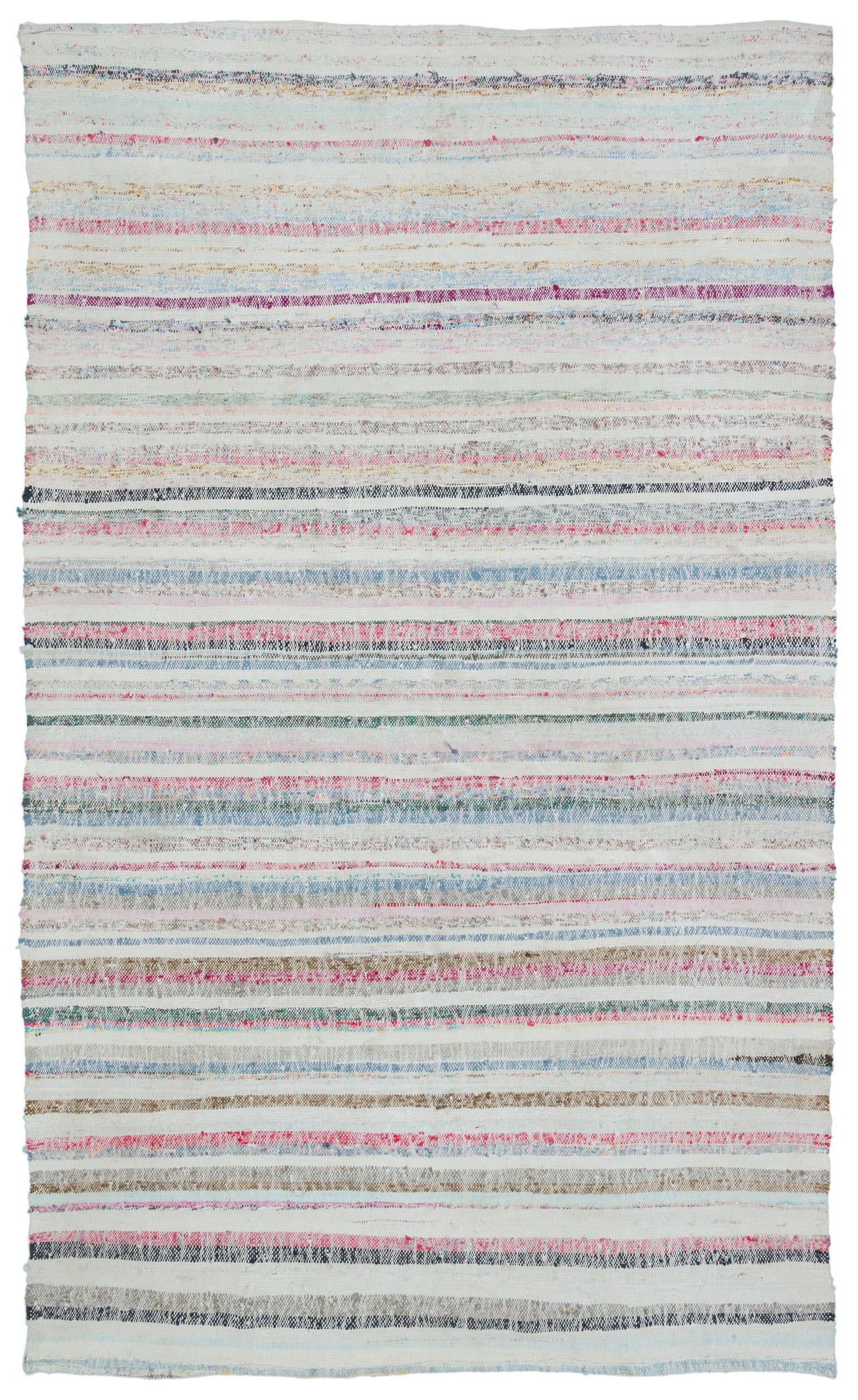 Girit Bej Çizgili Yün El Dokuma Halısı 168 x 280 Apex Unique