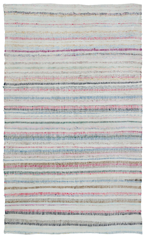 Girit Bej Çizgili Yün El Dokuma Halısı 168 x 280 Apex Unique