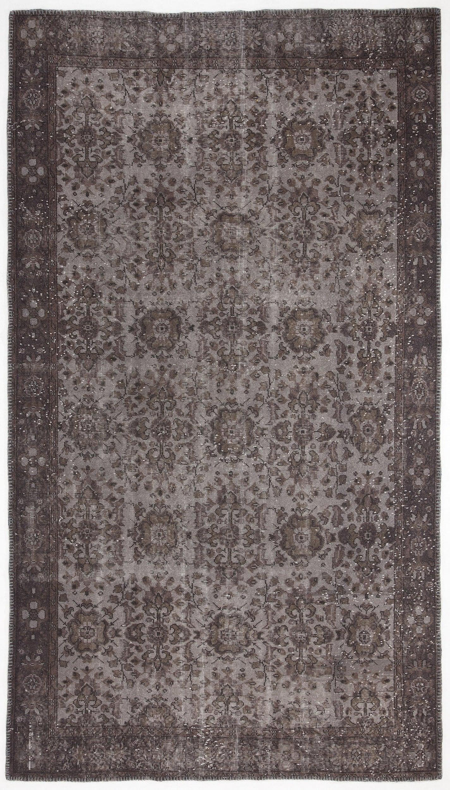 Gri Anadolu Eskitme Klasik Yün Halı 167x300 - Özel Seri