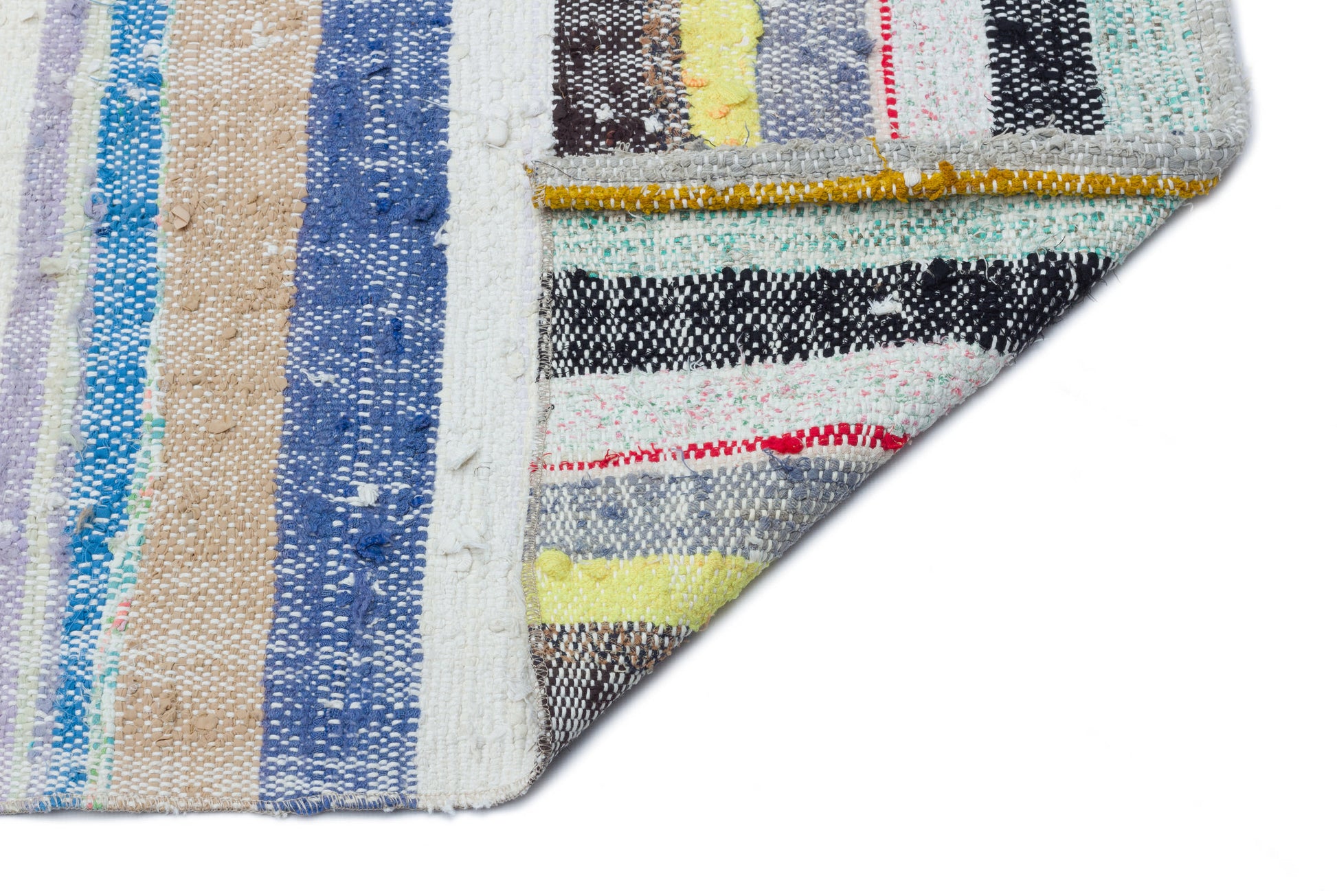 Girit Bej Çizgili Yün El Dokuma Halısı 143 x 370 Apex Unique