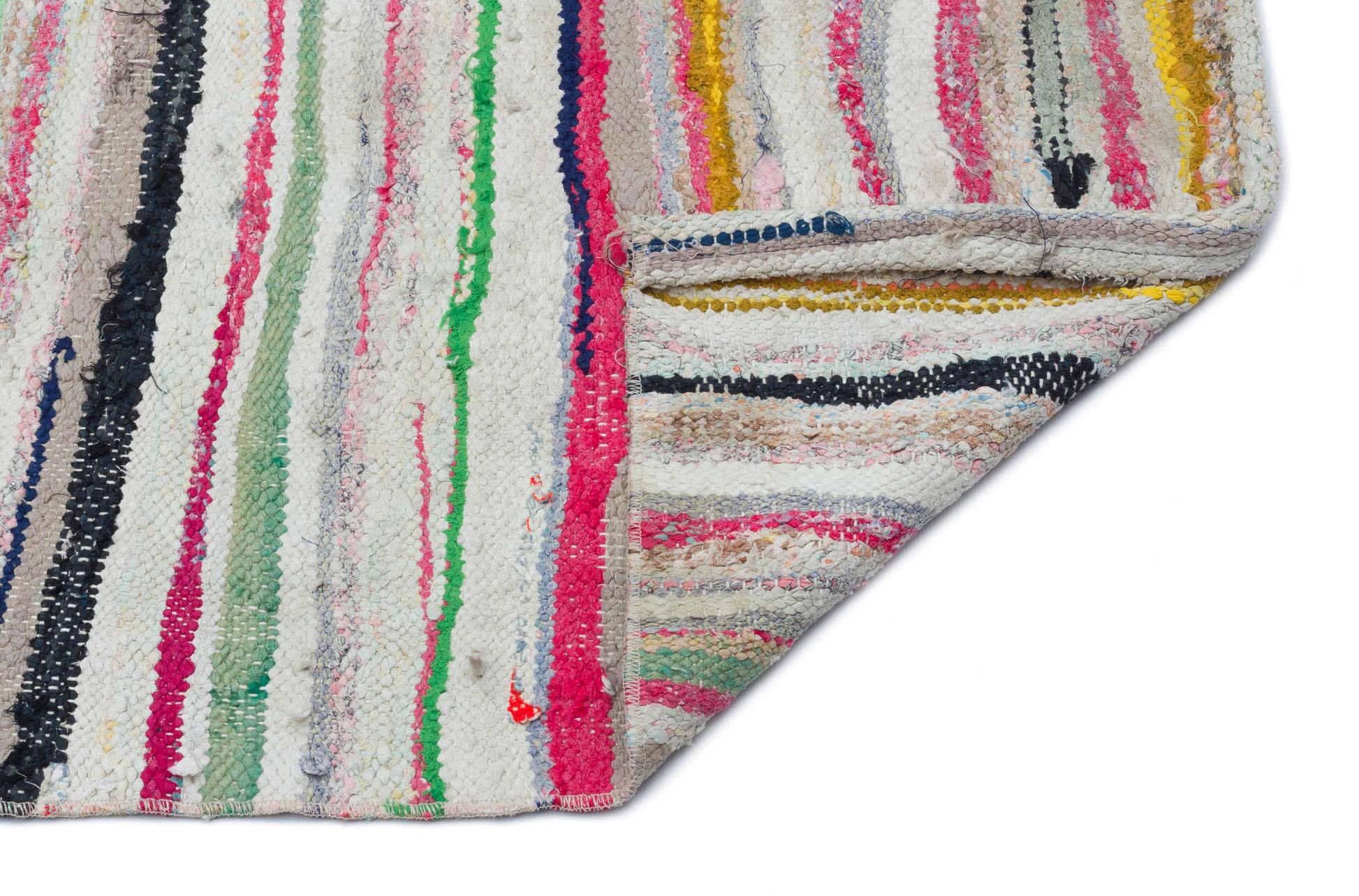 Girit Bej Çizgili Yün El Dokuma Halısı 138 x 296 Apex Unique