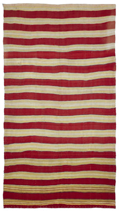 Girit Bej Çizgili Yün El Dokuma Halısı 159 x 286 Apex Unique