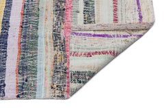 Girit Bej Çizgili Yün El Dokuma Halısı 162 x 330 Apex Unique