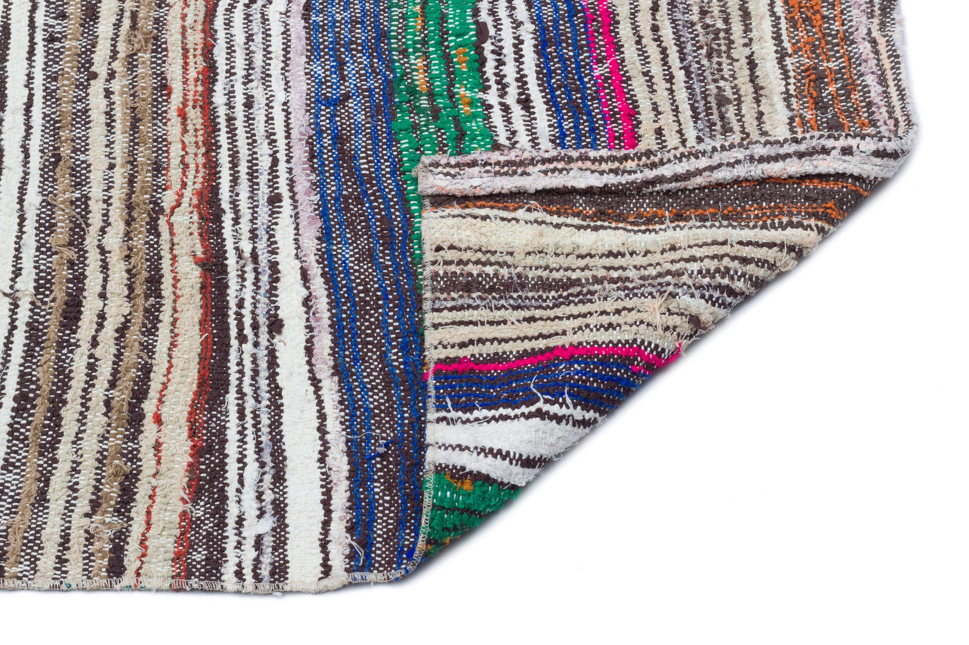 Girit Bej Çizgili Yün El Dokuma Halısı 146 x 286 Apex Unique