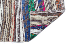 Girit Bej Çizgili Yün El Dokuma Halısı 146 x 286 Apex Unique