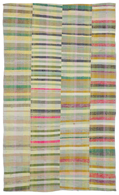 Girit Bej Çizgili Yün El Dokuma Halısı 170 x 287 Apex Unique