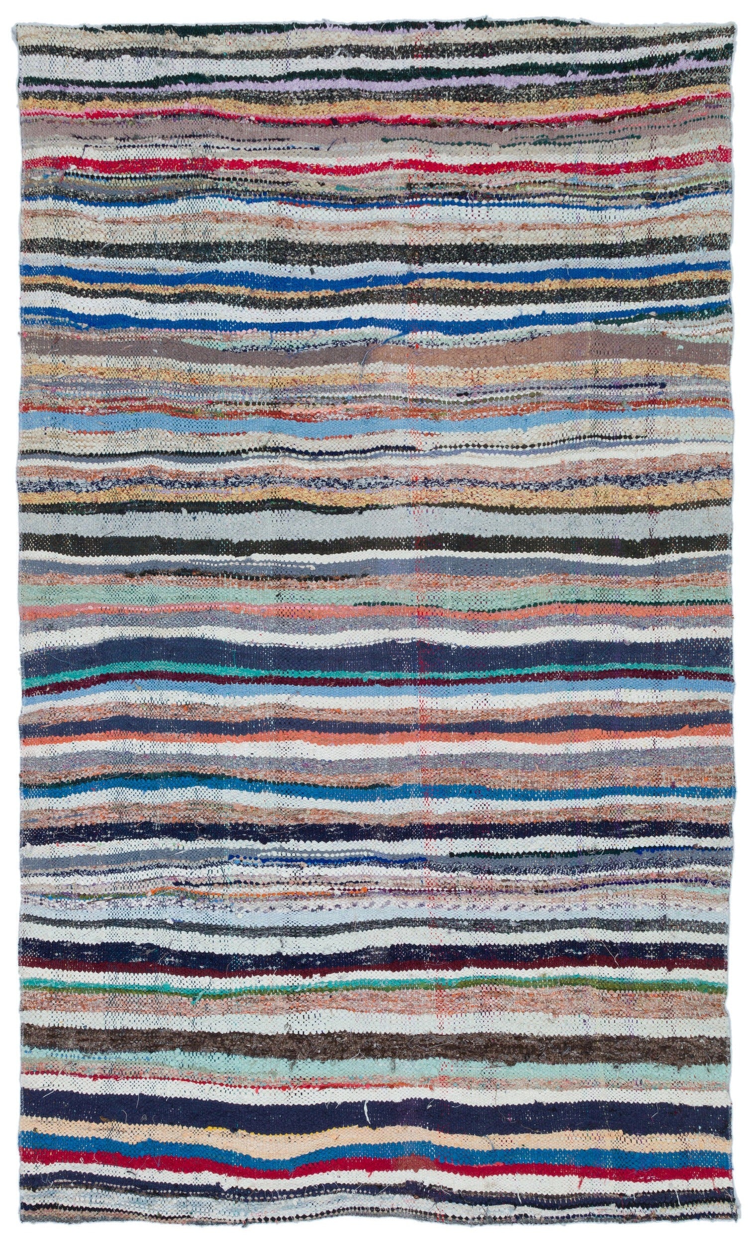 Girit Bej Çizgili Yün El Dokuma Halısı 150 x 253 Apex Unique