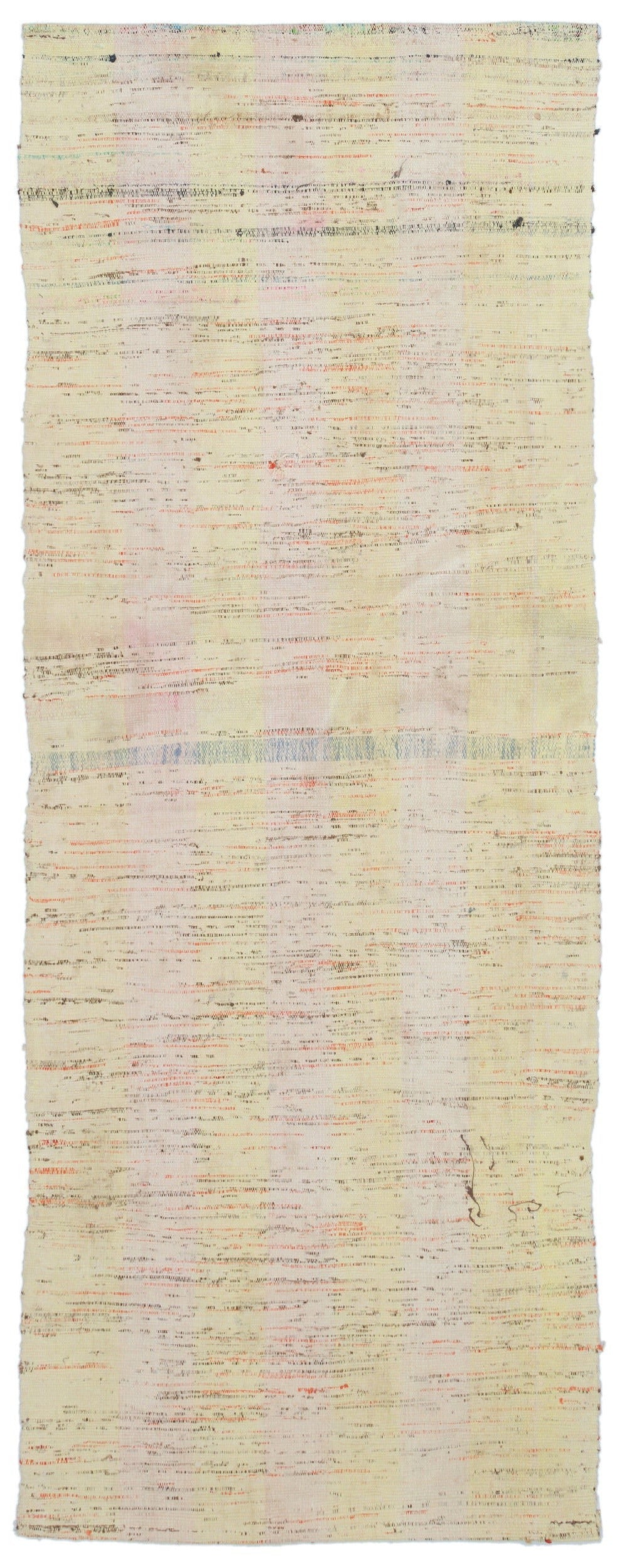 Girit Bej Çizgili Yün El Dokuma Halısı 085 x 230 Apex Unique